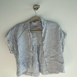 Madewell Blue striped Collared Shirt
